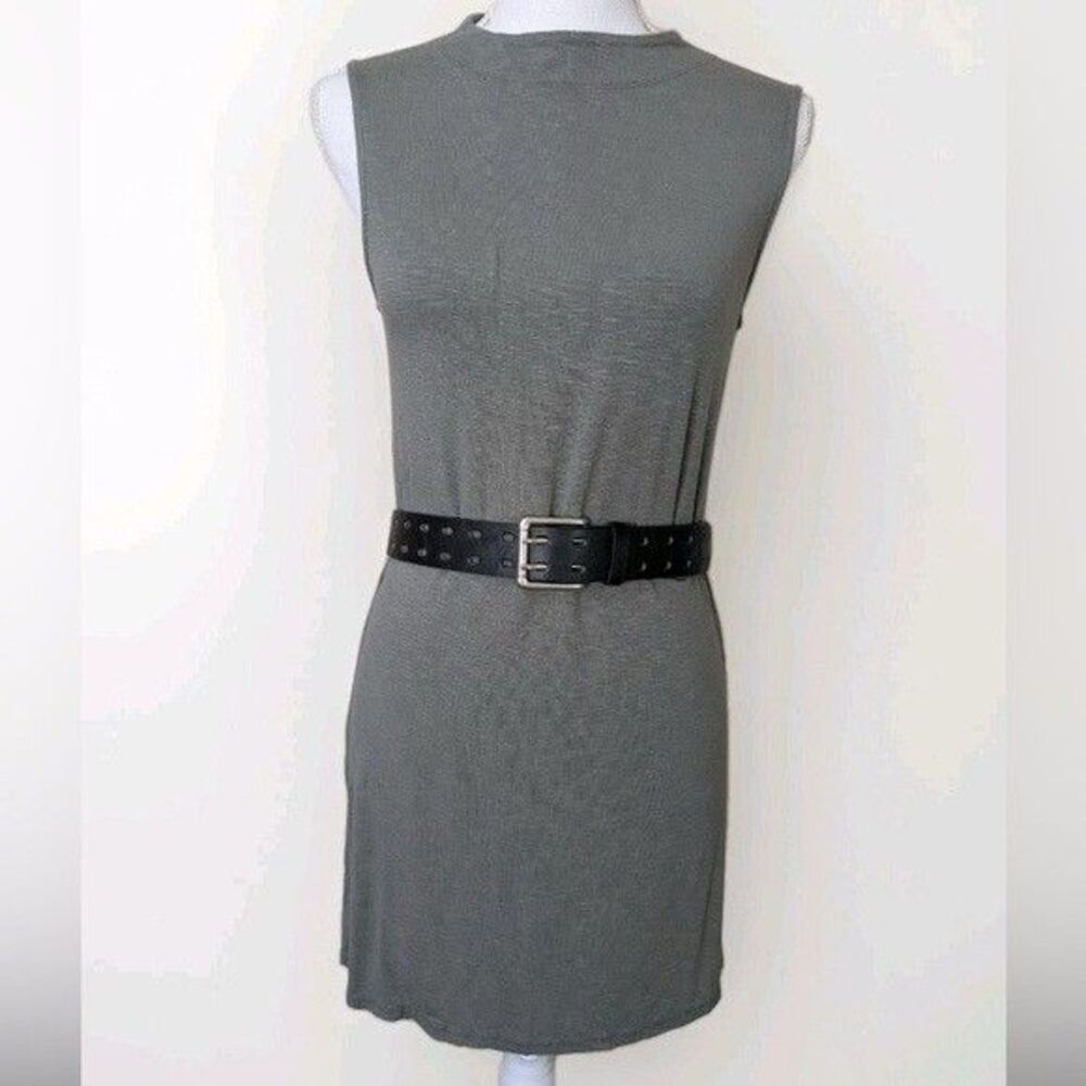 Anthropologie Dolan Fina Tie Tunic Top Womens S Green Sleeveless Stretch